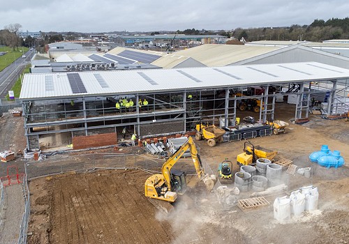 Topping out marks a milestone at Central Park, Bridgend